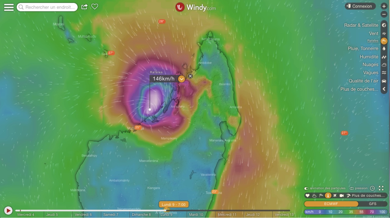 Une tempête tropicale qui peut devenir un cyclone va toucher le nord de Madagascar ce week-end