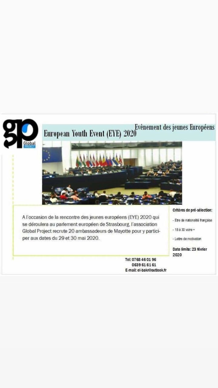 L’Union Européenne recherche des jeunes mahorais dans le cadre du programme EYE