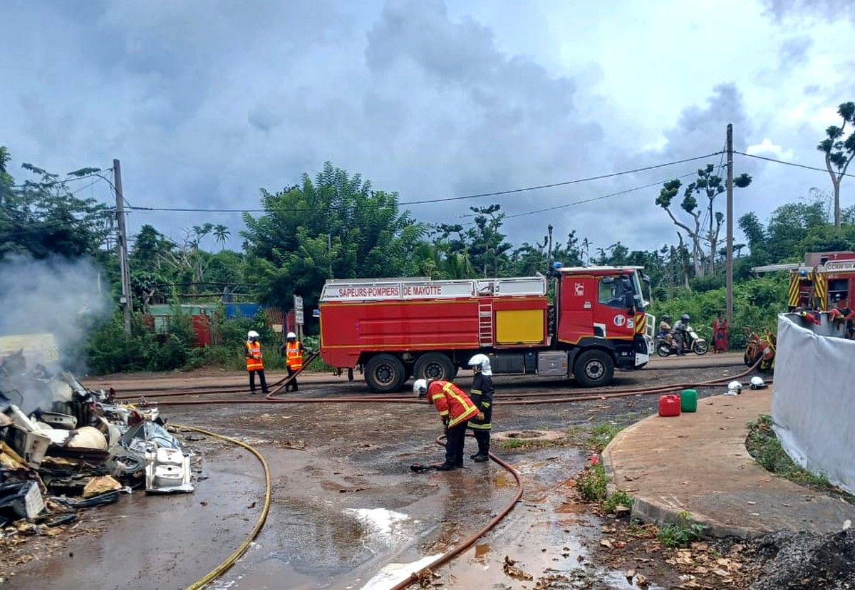 Incendie maîtrisé à Coconi, des risques réels
