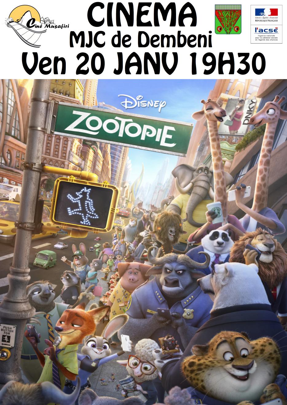 Zootopie programmé au cinéma Musafiri