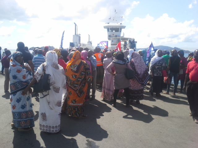 Amphidrome bloqué par les grévistes du CD