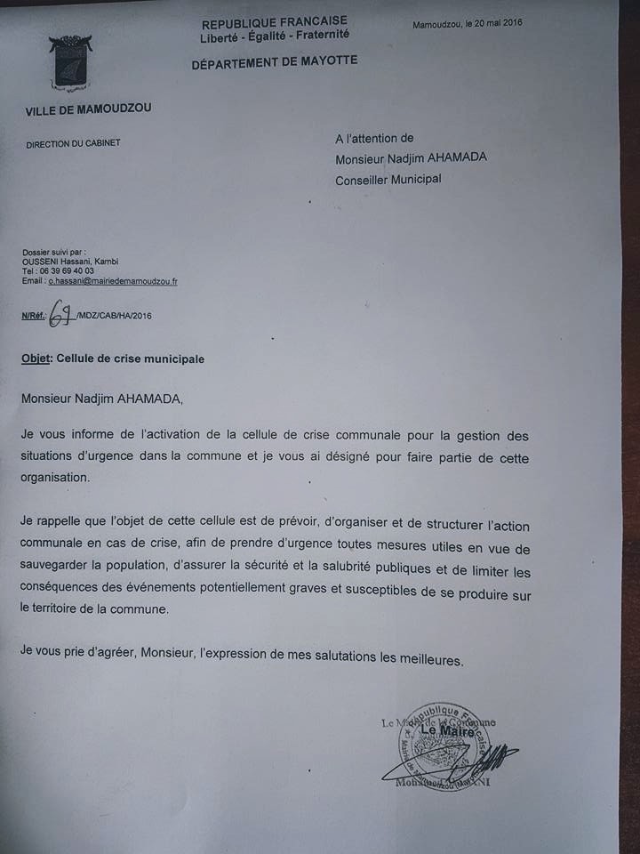 Une cellule de crise communale