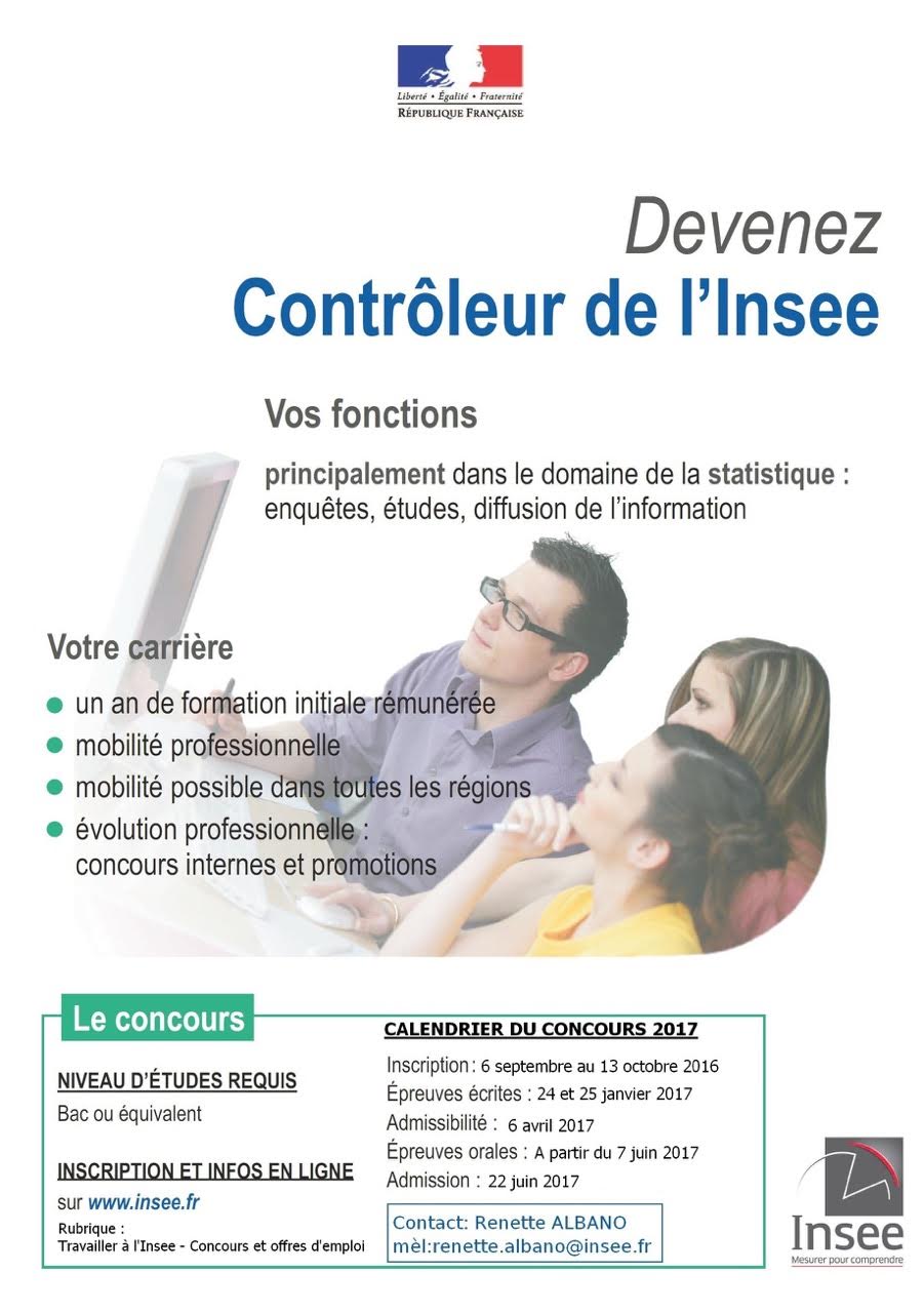 Comment devenir contrôleur de l’Insee ?