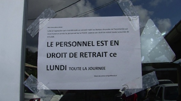 Insécurité : le personnel de la Poste exerce son droit de retrait