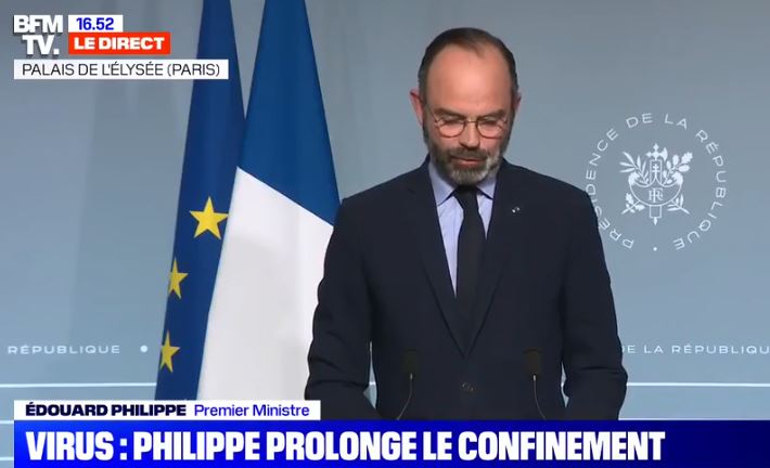 Edouard Philippe annonce la prolongation du confinement au 15 avril (video)