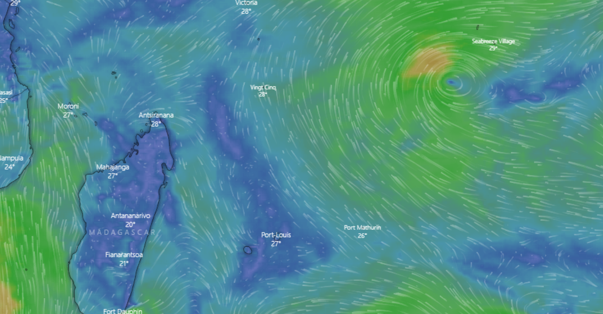 Un système dépressionnaire à 1700 kilomètres de La Réunion
