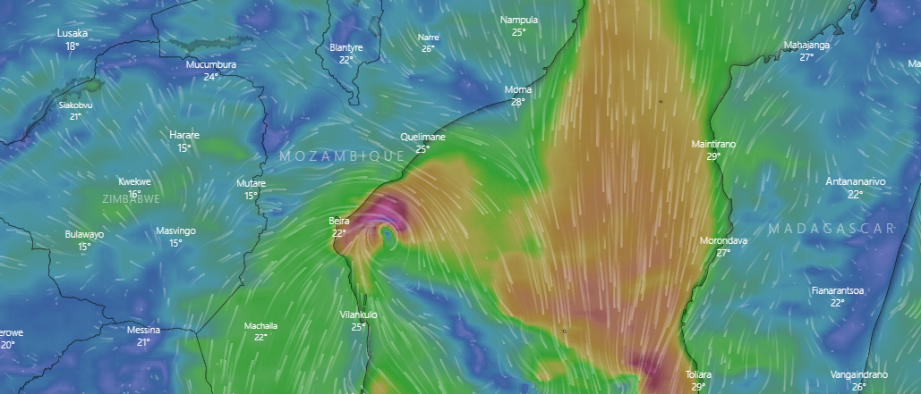 Guambe, la future tempête tropicale au sud de Mayotte