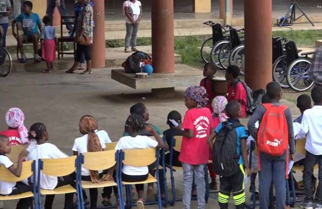 L’école Sada 4 accueillait hier des ateliers autour du handicap