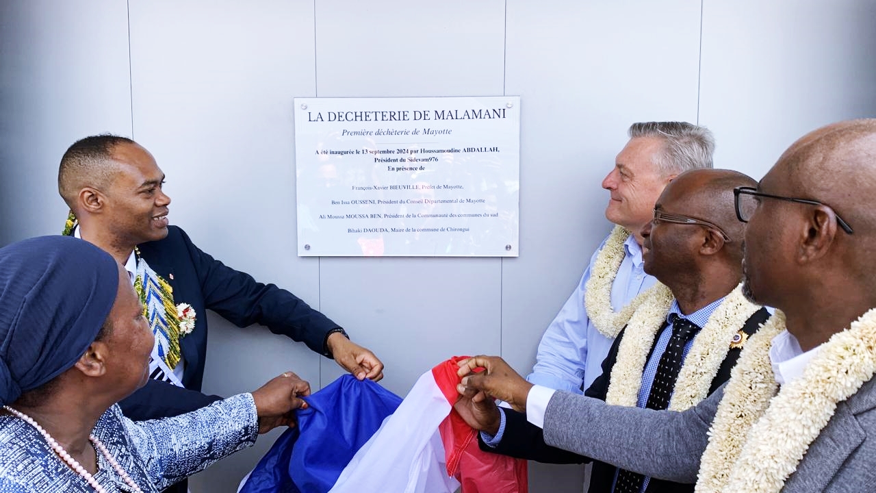 La première déchetterie de Mayotte inaugurée à Malamani