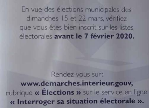 Une campagne d’informations pour inciter à s’inscrire sur les listes électorales