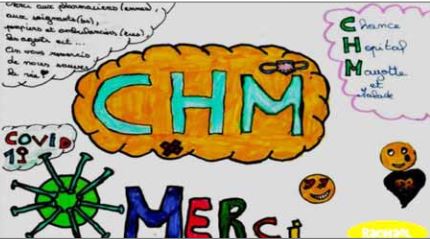 Les élèves du collège de Mgombani offrent des dessins aux soignants et aux forces de secours