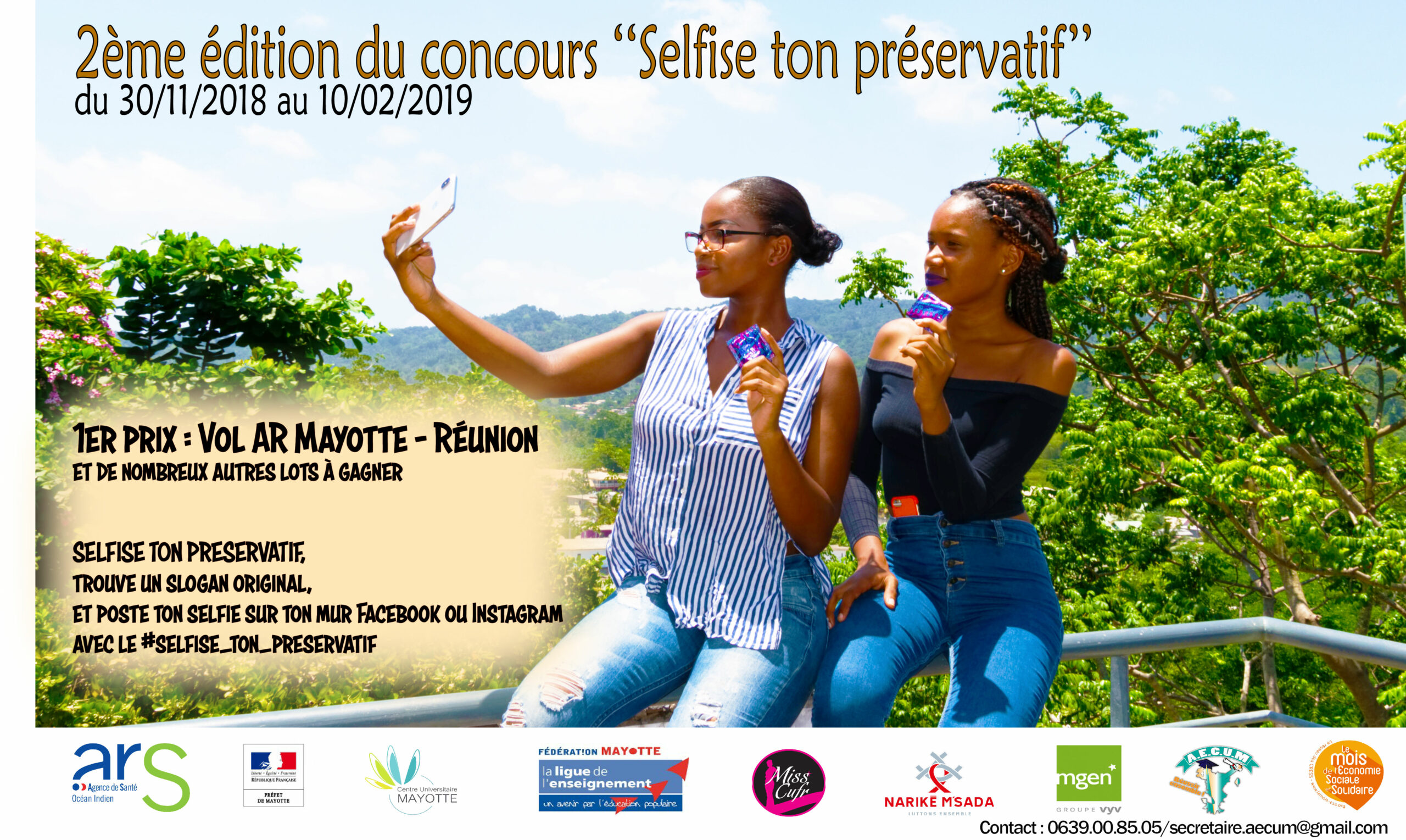 Lancement de la deuxième édition du concours selfise ton préservatif et de la première édition du concours préviens ton proche