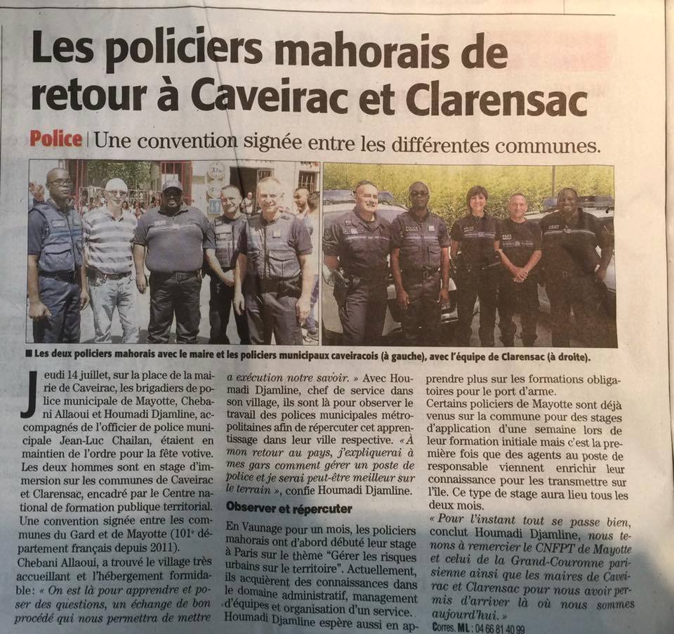 Deux policiers Mahorais en immersion dans le département du Gard