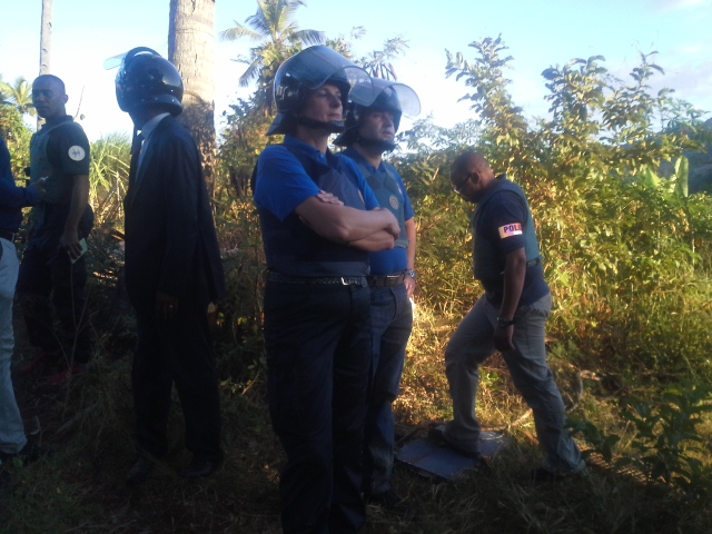 Opération coup de poing : Frédéric Veau sur place