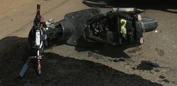 Accident de scooter à Tsararano