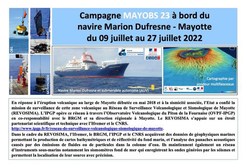 Une nouvelle campagne de surveillance à bord du navire océanographique le «Marion Dufresne»