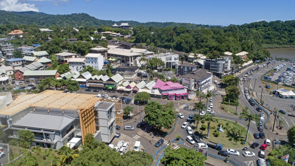 vue aerienne rond point barge