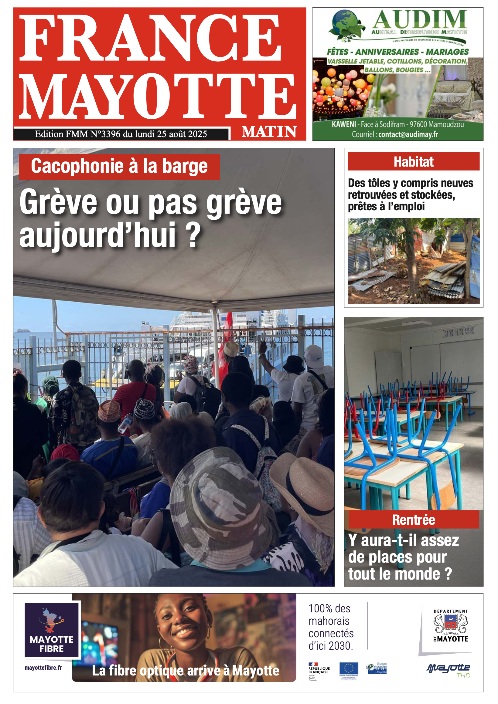 Votre France Mayotte Matin vient de paraître