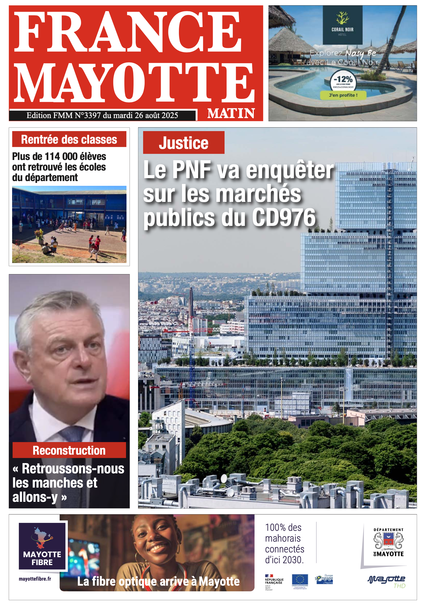 Votre France Mayotte Matin vient de paraître
