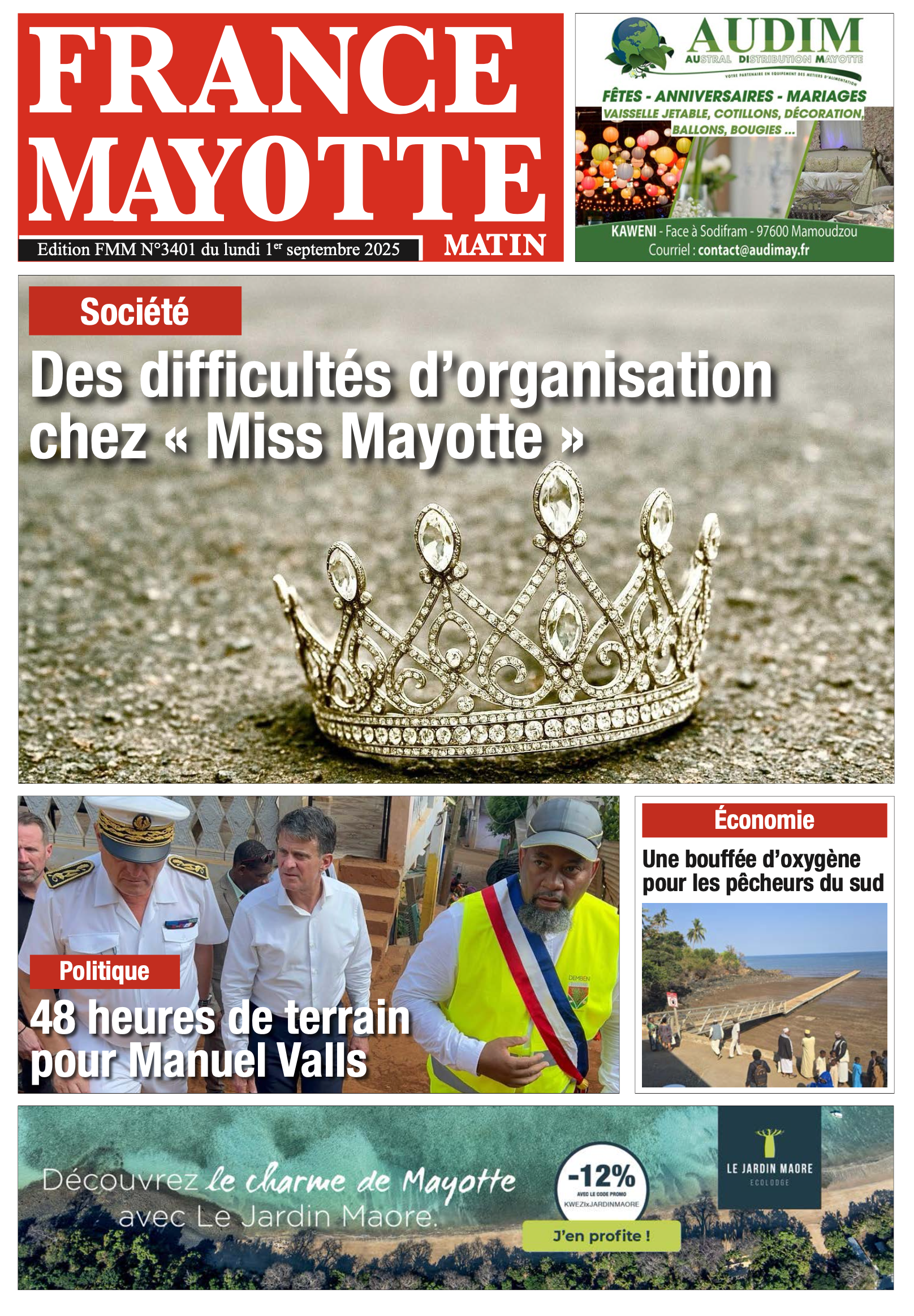 Votre France Mayotte Matin vient de paraître