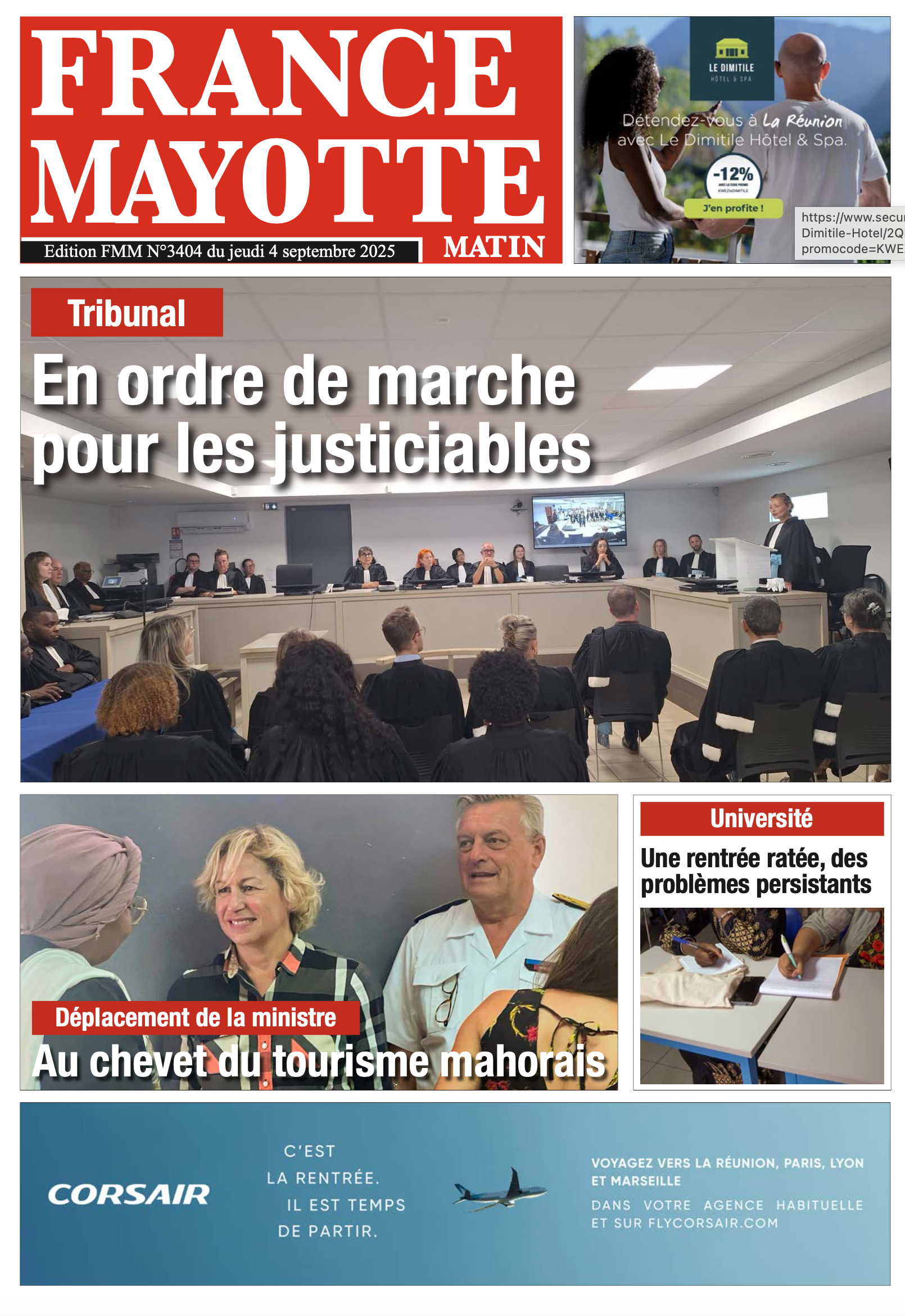 Votre France Mayotte Matin vient de paraître