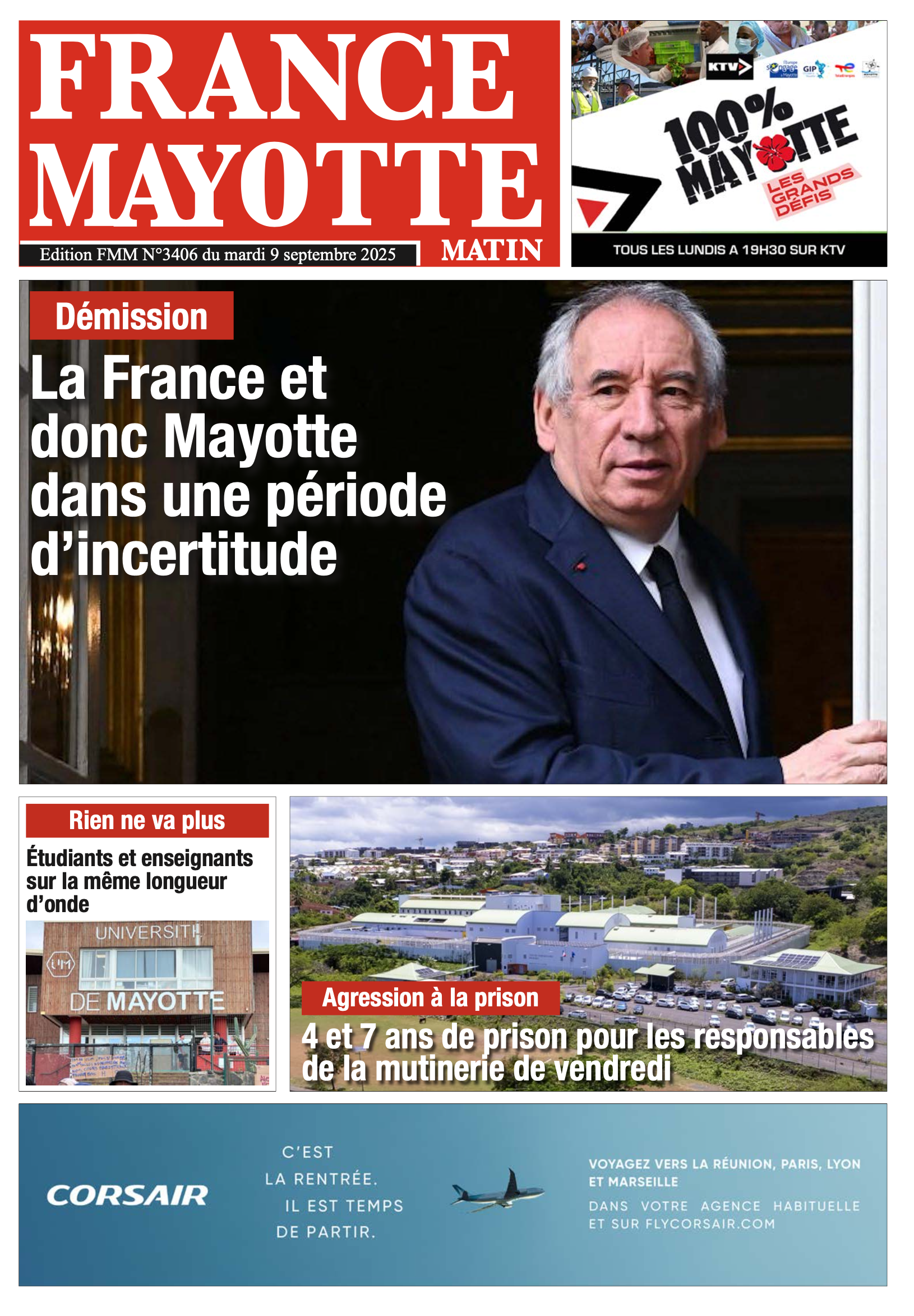 Votre France Mayotte Matin vient de paraître