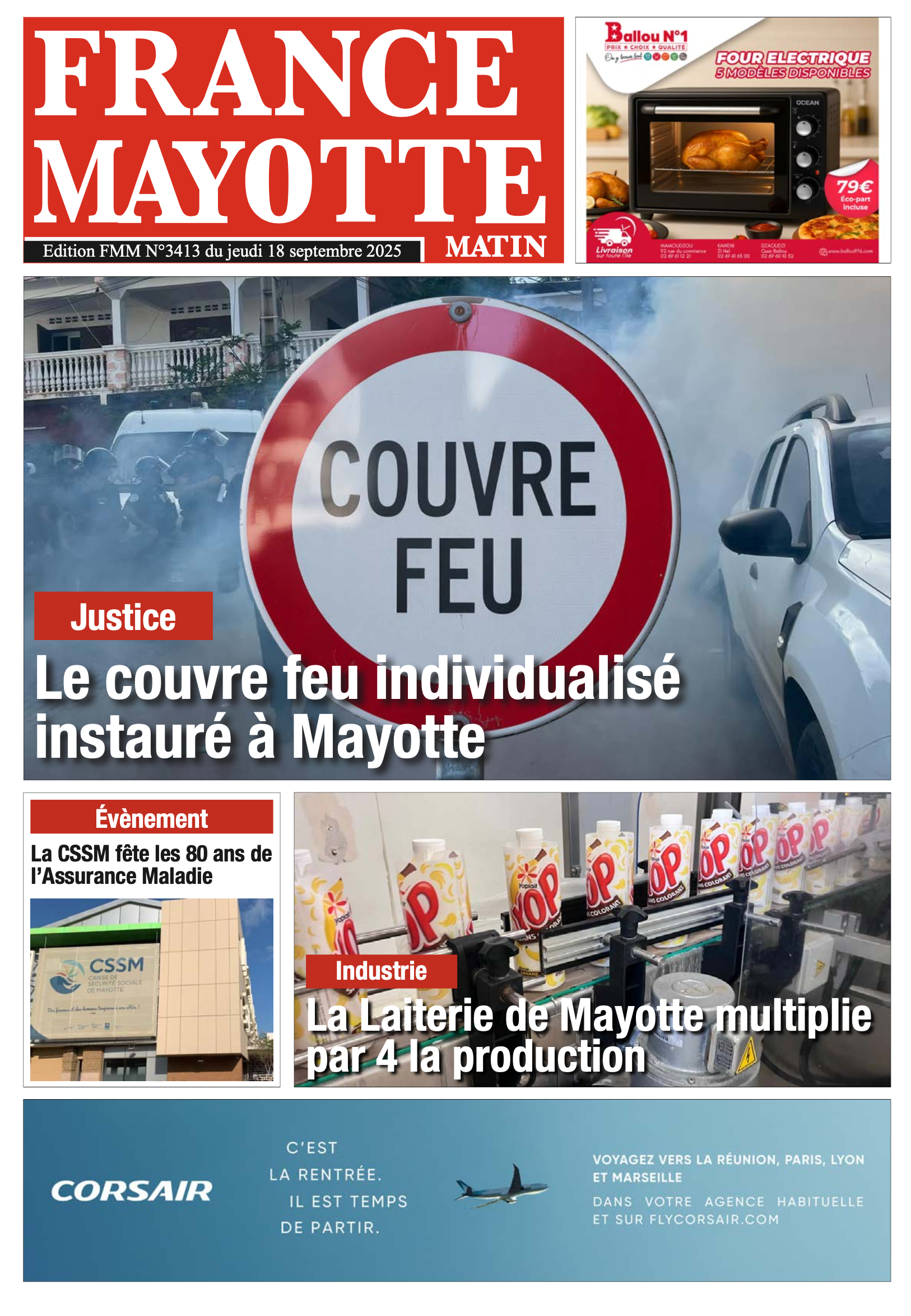 Votre France Mayotte Matin vient de paraître