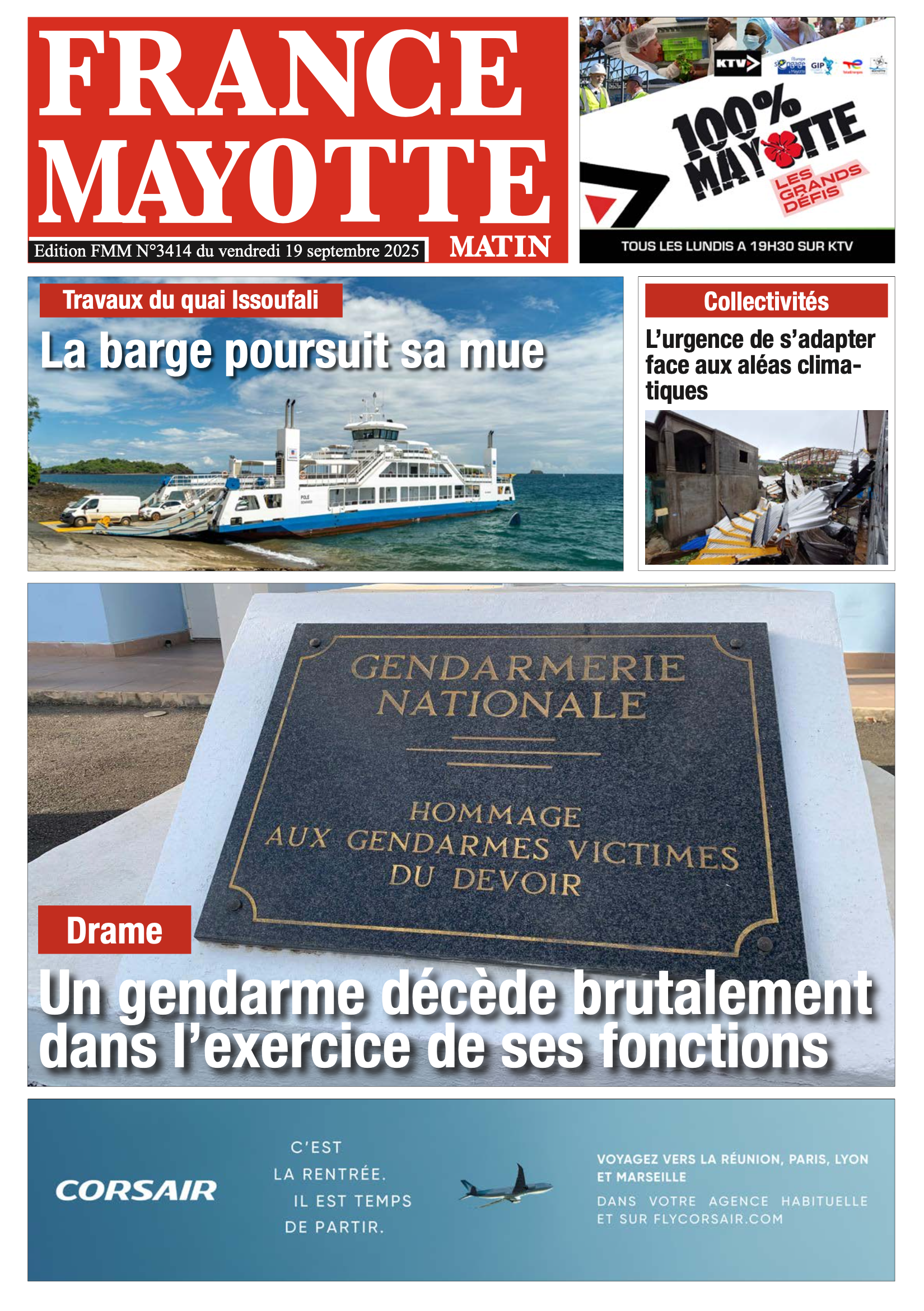 Votre France Mayotte Matin vient de paraître
