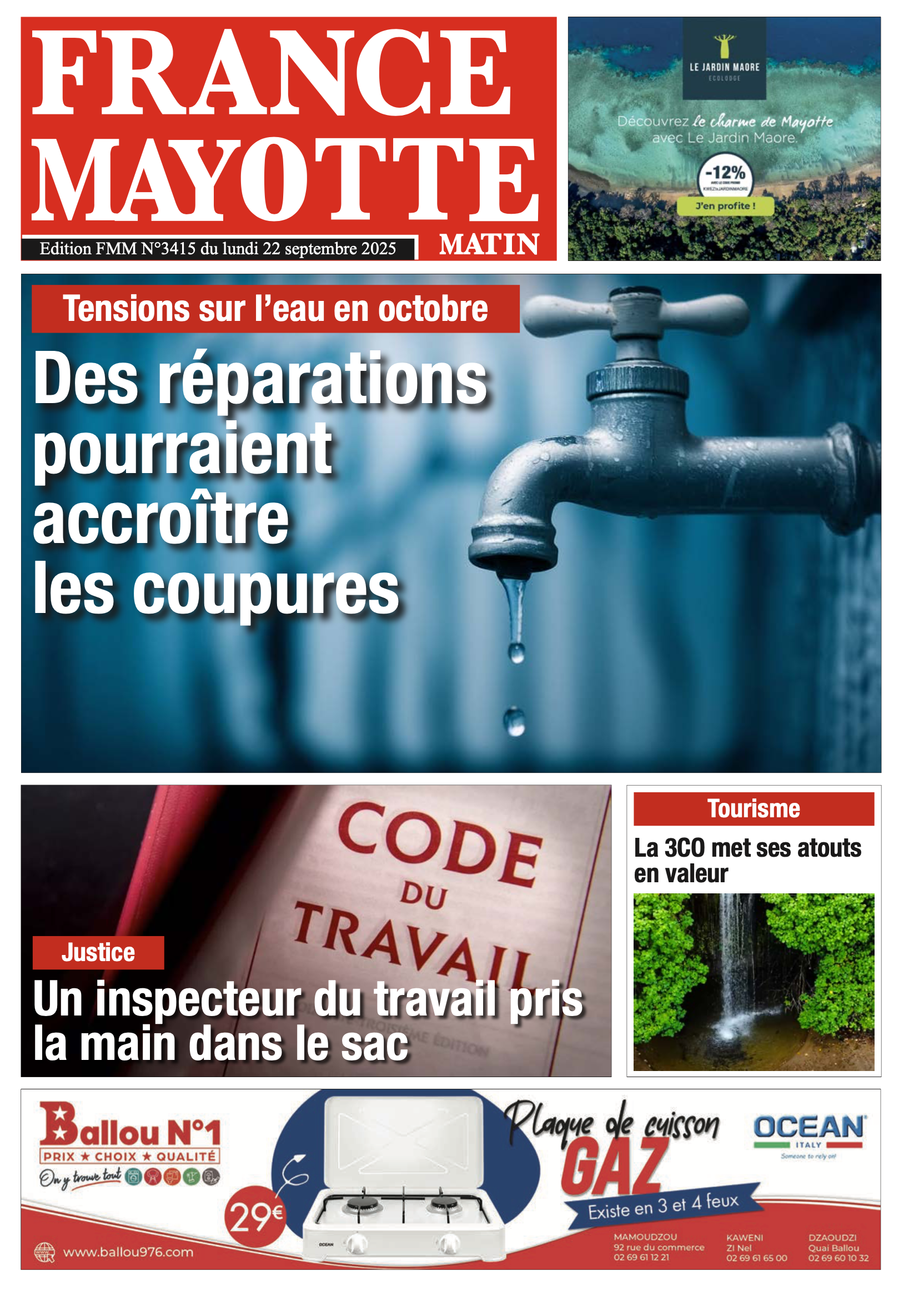 Votre France Mayotte Matin vient de paraître
