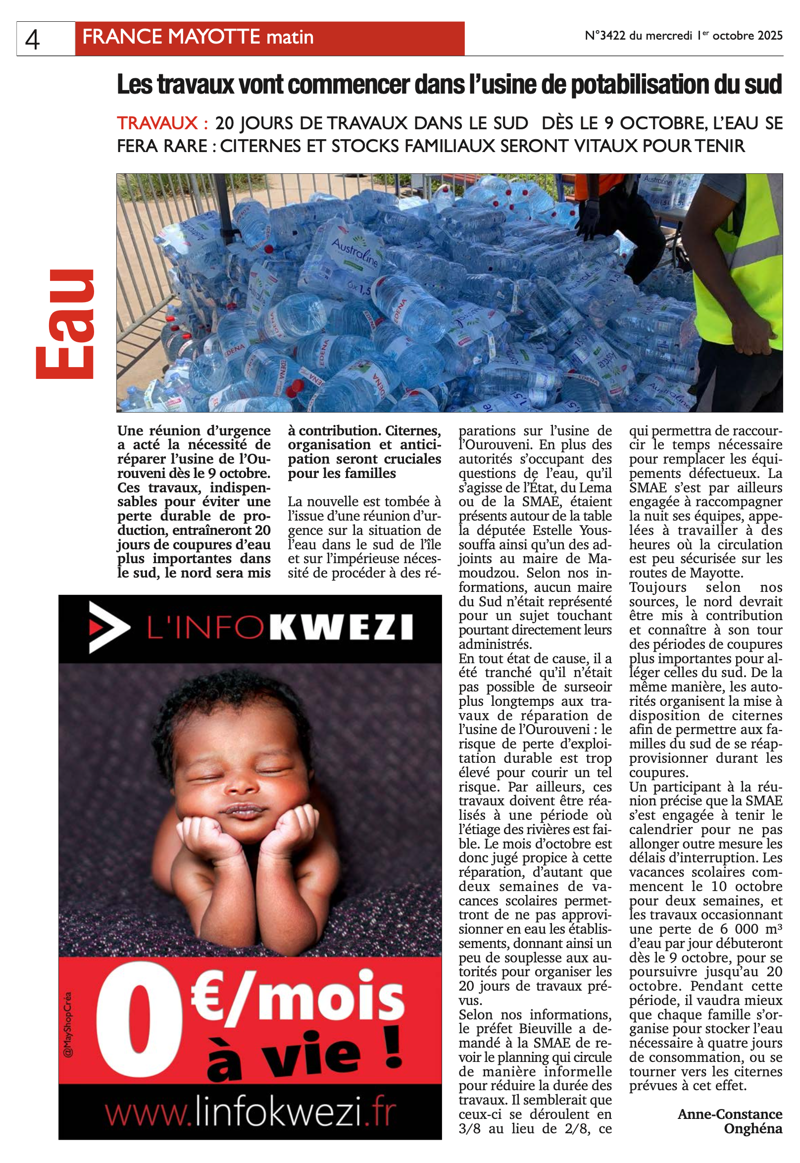 Votre France Mayotte Matin vient de paraître