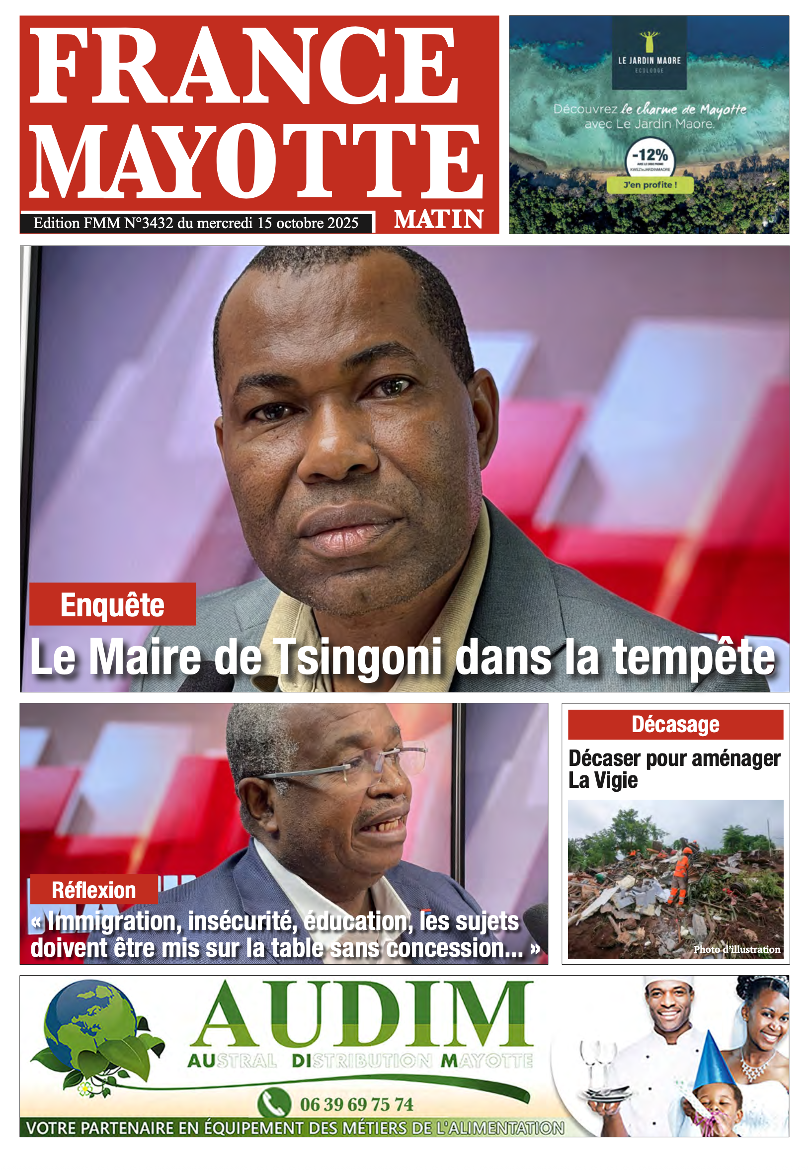 Votre France Mayotte Matin vient de paraître