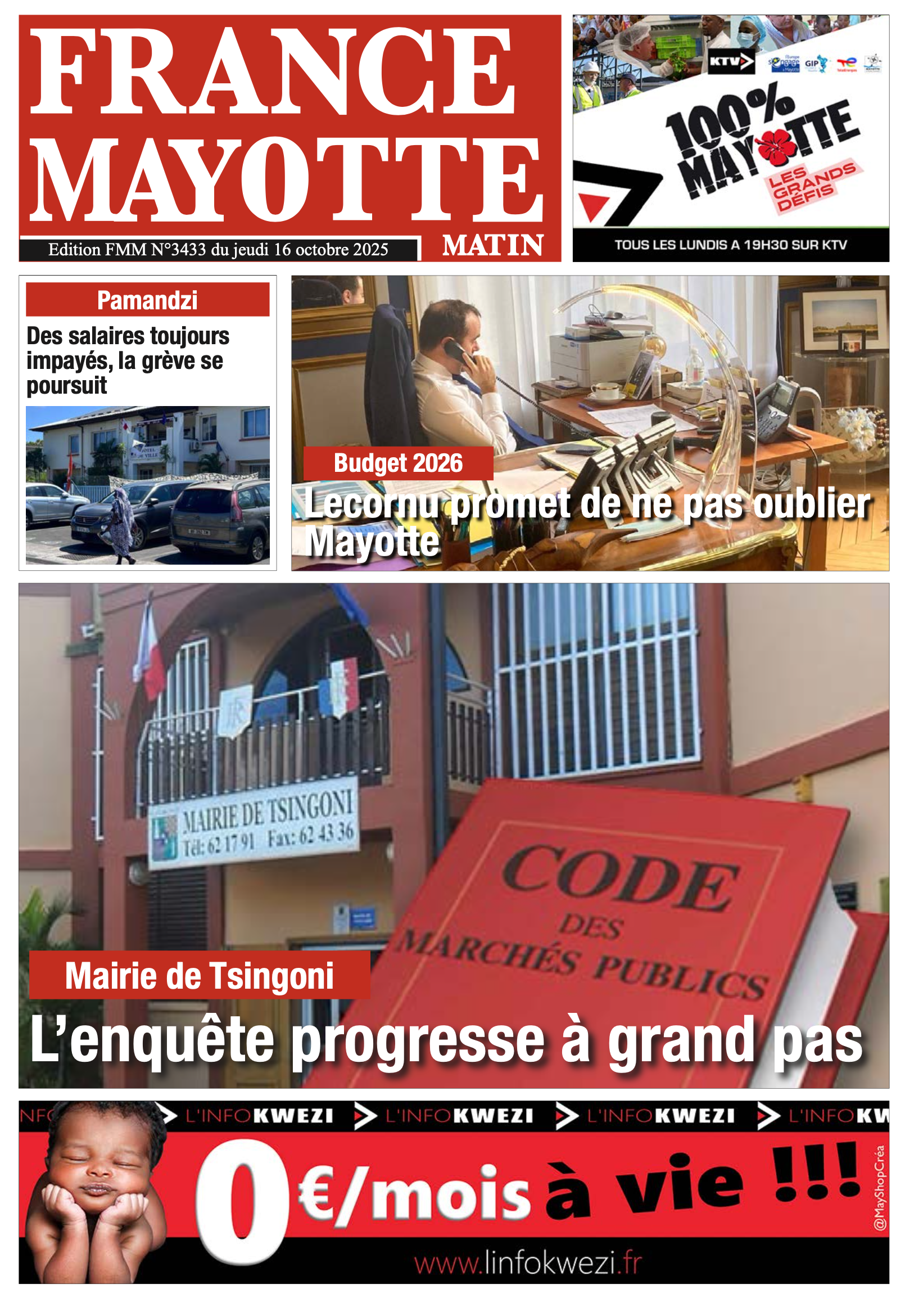 Votre France Mayotte Matin vient de paraître