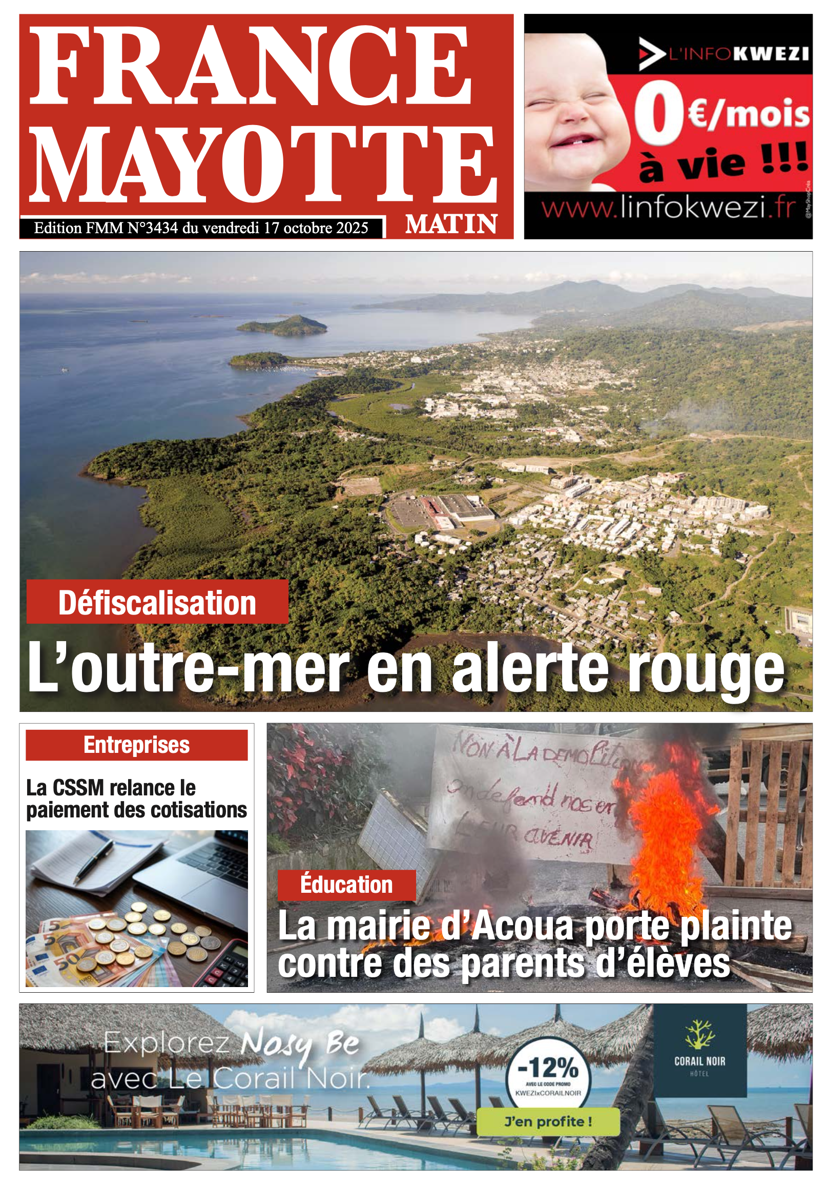 Votre France Mayotte Matin vient de paraître
