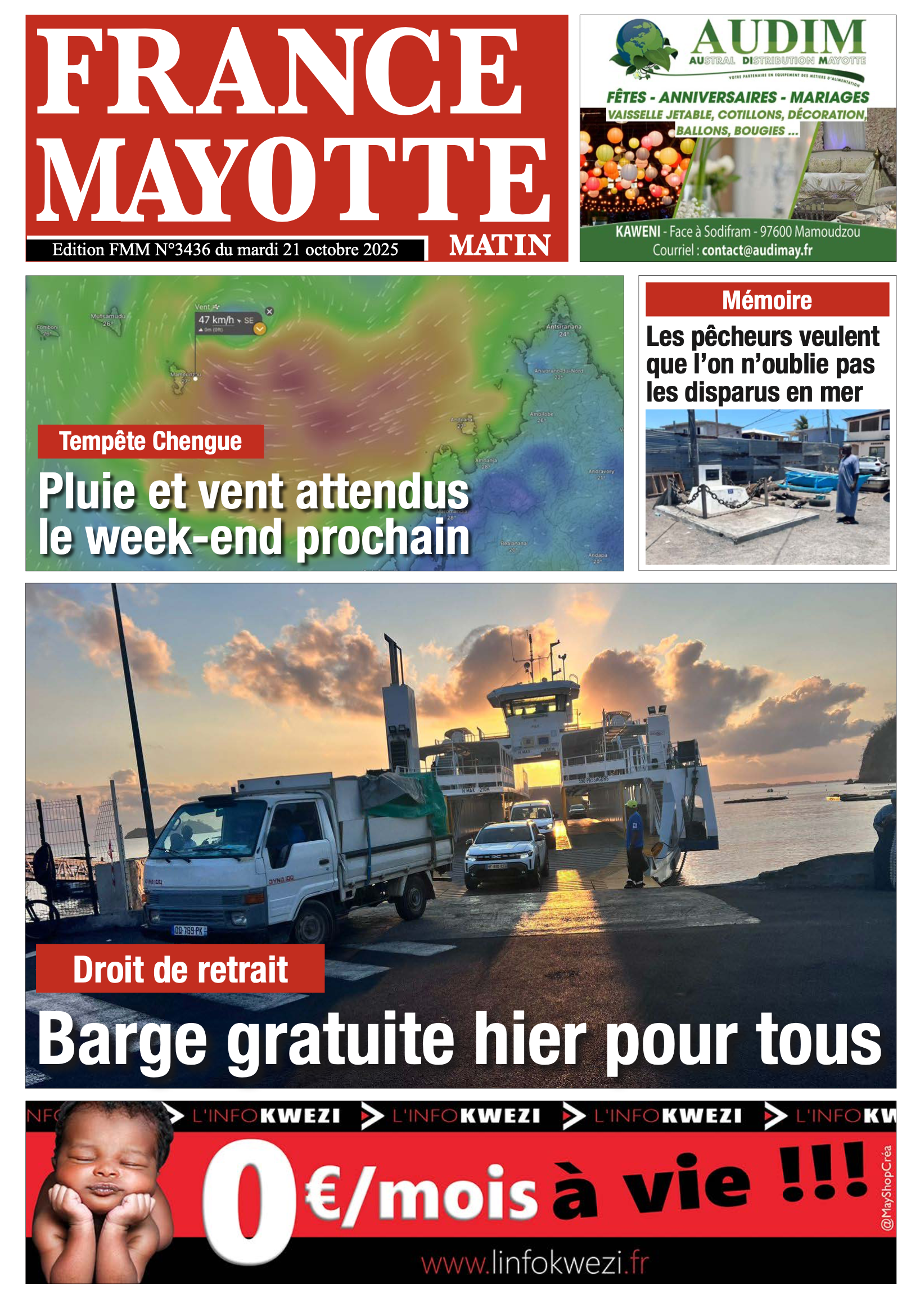 Votre France Mayotte Matin vient de paraître
