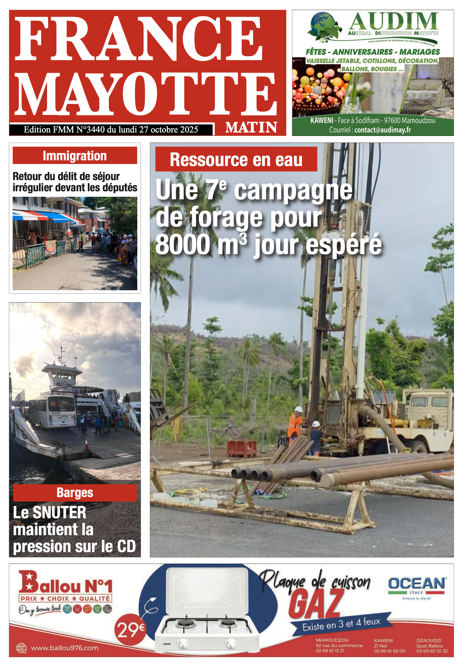 Votre France Mayotte Matin vient de paraître