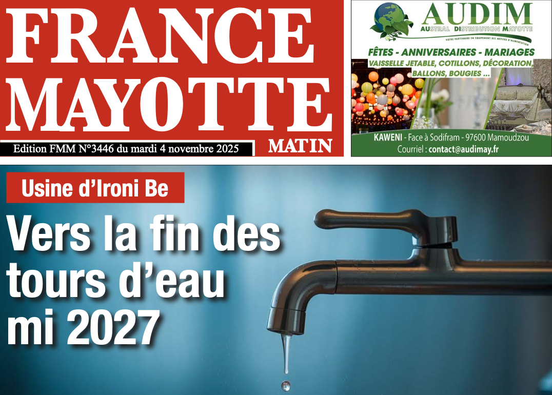Votre France Mayotte Matin vient de paraître