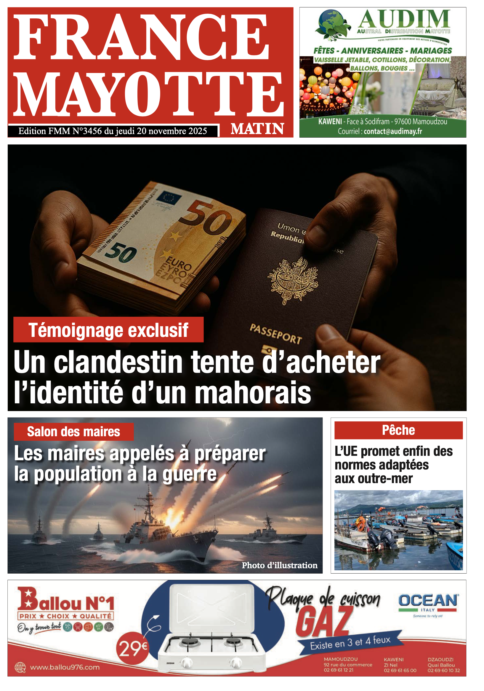 Votre France Mayotte Matin vient de paraître