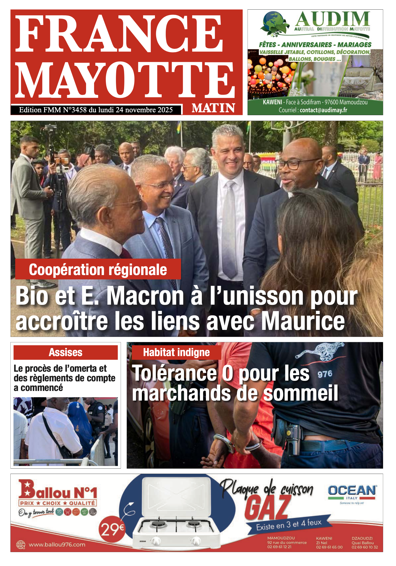 Votre France Mayotte Matin vient de paraître