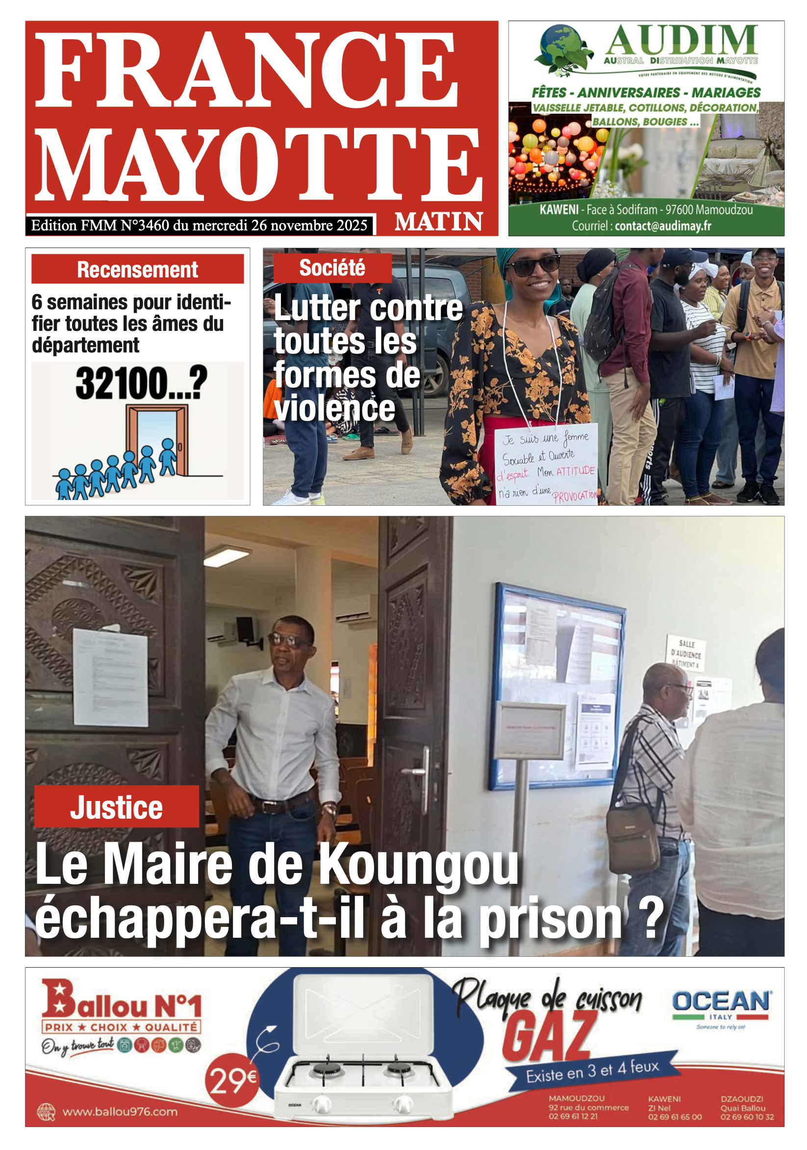 Votre France Mayotte Matin vient de paraître