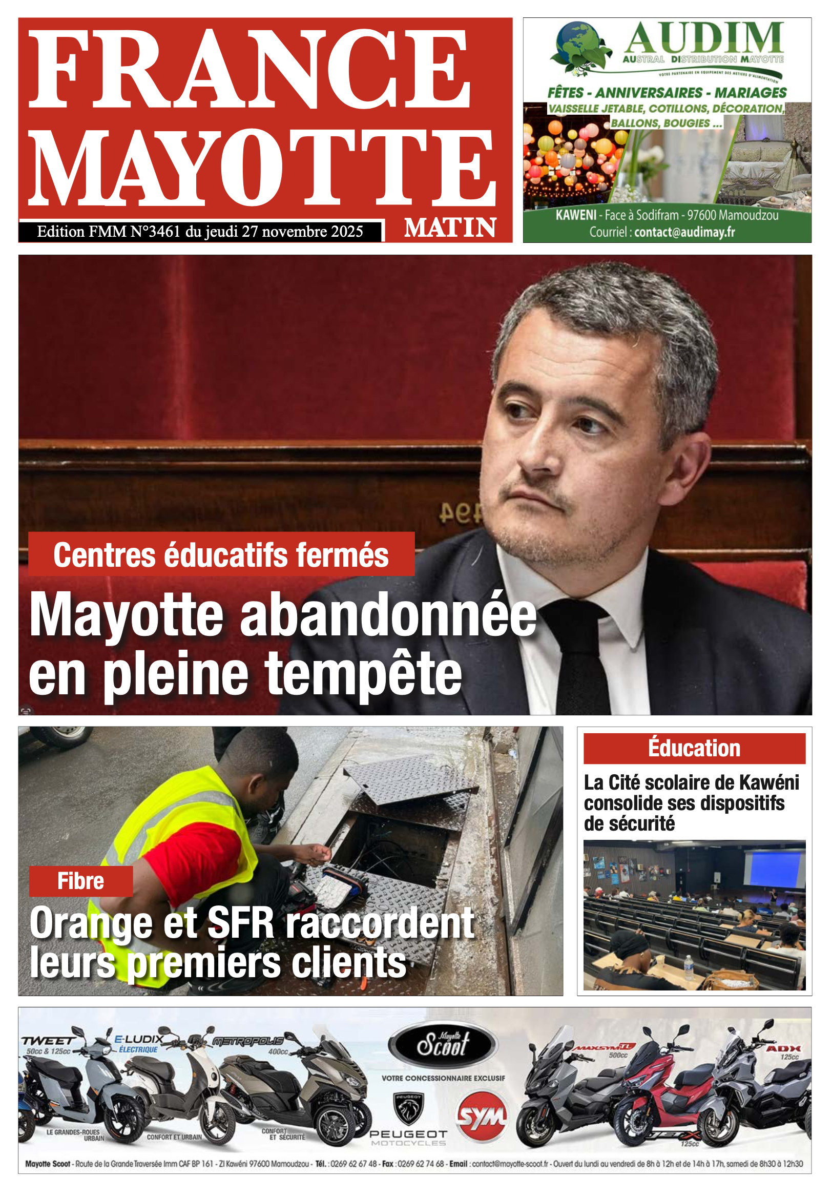 Votre France Mayotte Matin vient de paraître