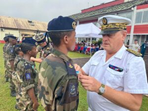 cérémonie du RSMA à Combani