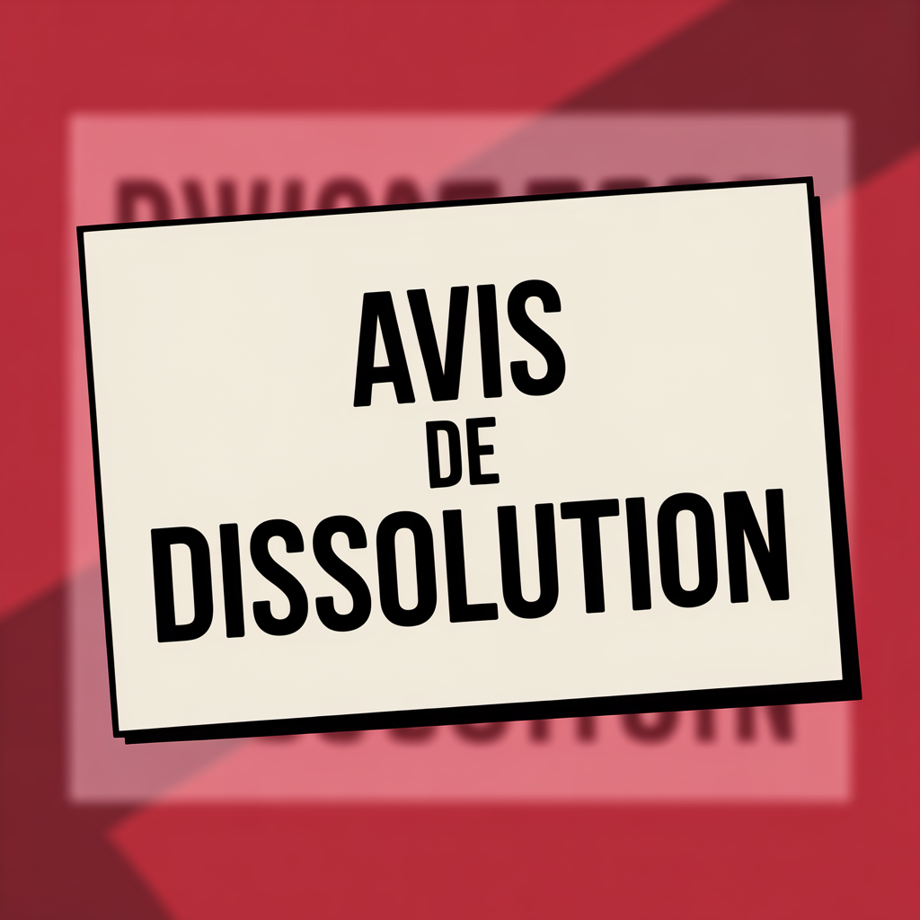 Avis de dissolution anticipée – MKM Concept Store