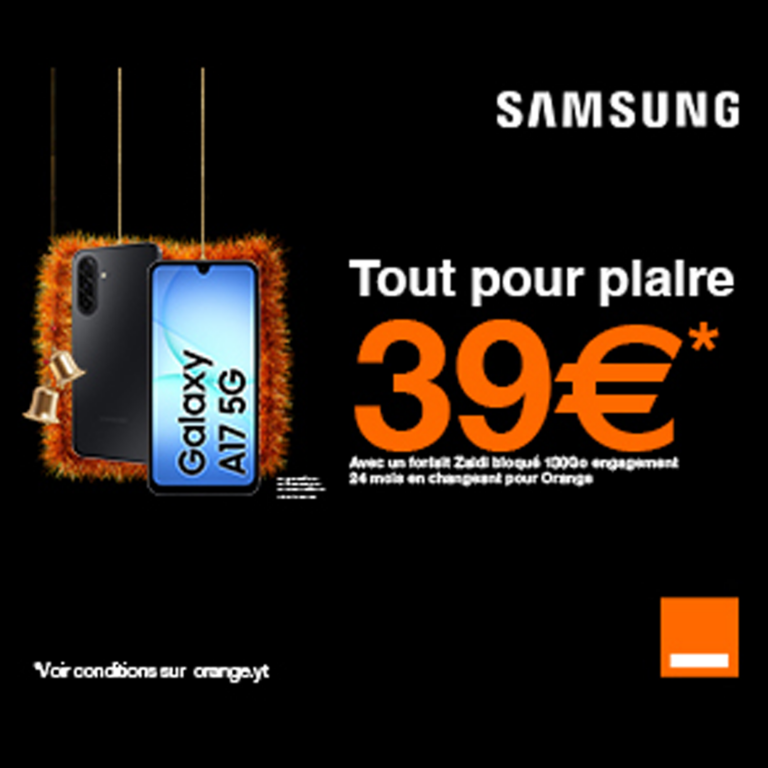 Accueil 129 carre ORANGE NOEL MAYOTTE SAMSUNG A17 REGIES LOCALES 300 x 250px 1