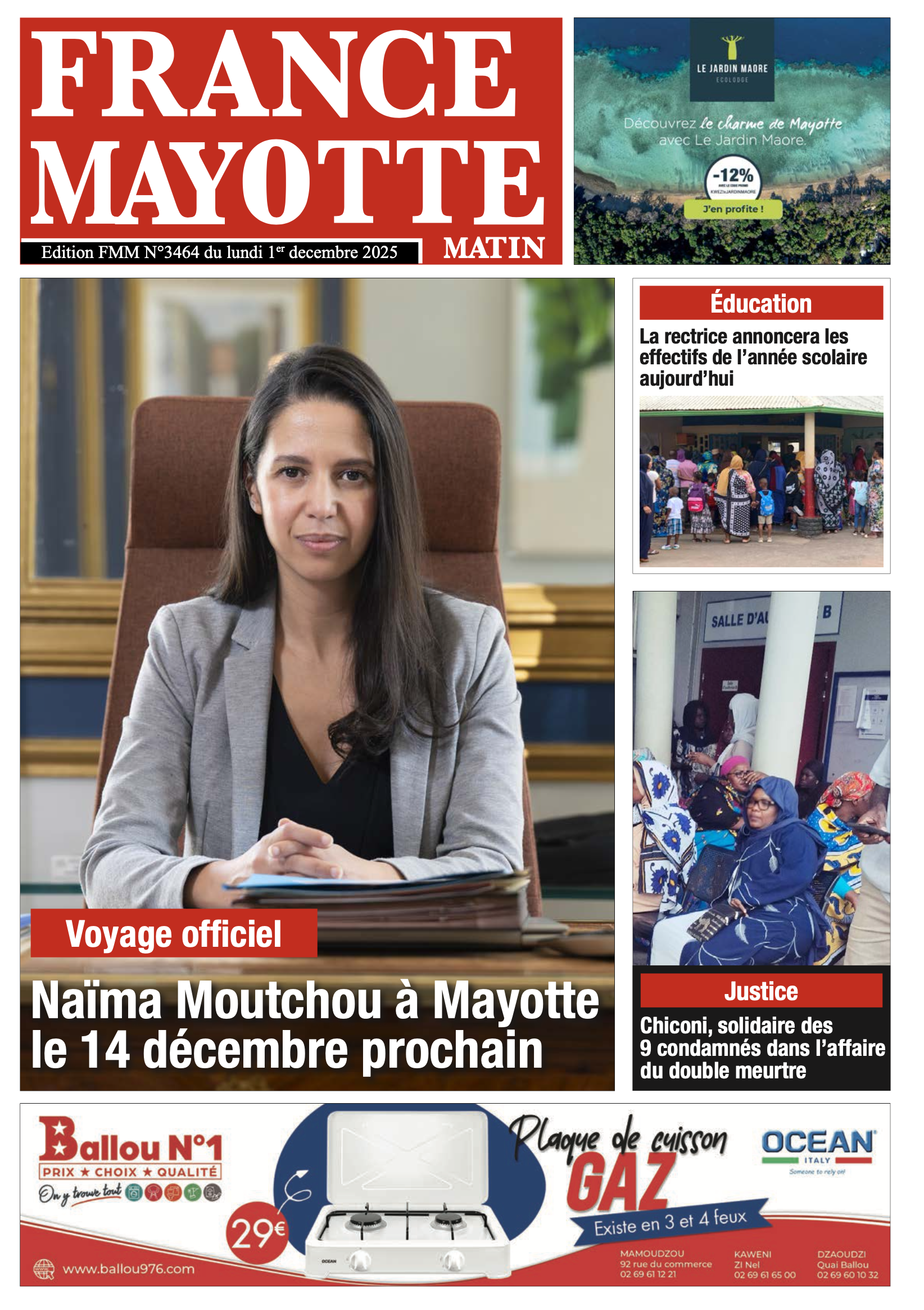 Votre France Mayotte Matin vient de paraître