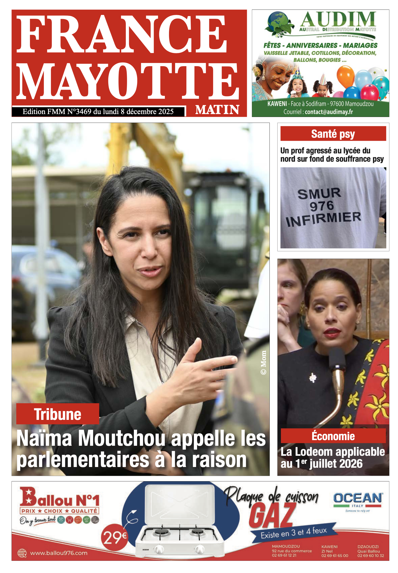 Votre France Mayotte Matin vient de paraître