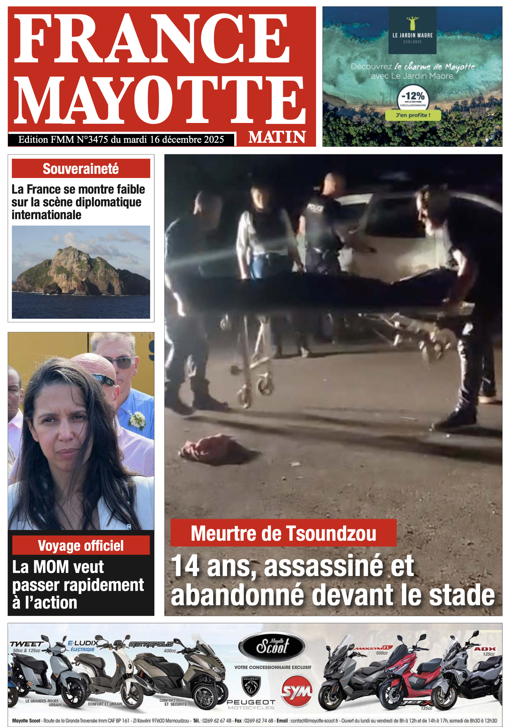 Votre France Mayotte Matin vient de paraître
