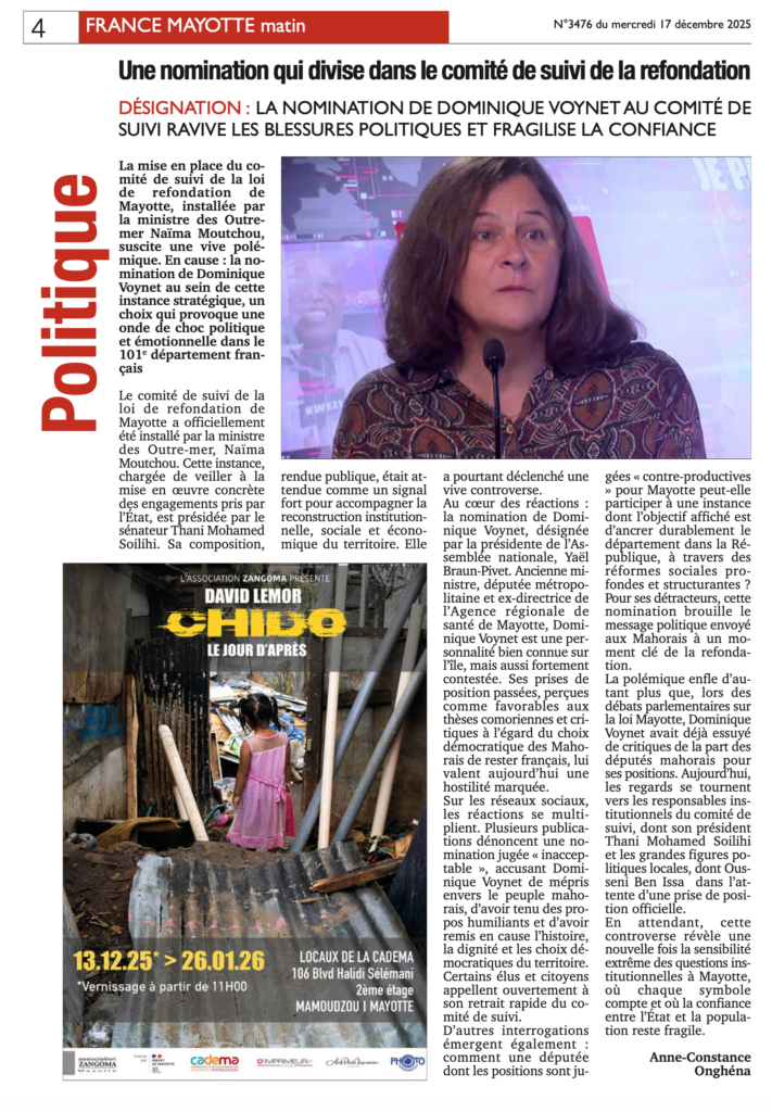 Votre France Mayotte Matin vient de paraître 1 Capture decran 2025 12 17 a 03.32.56