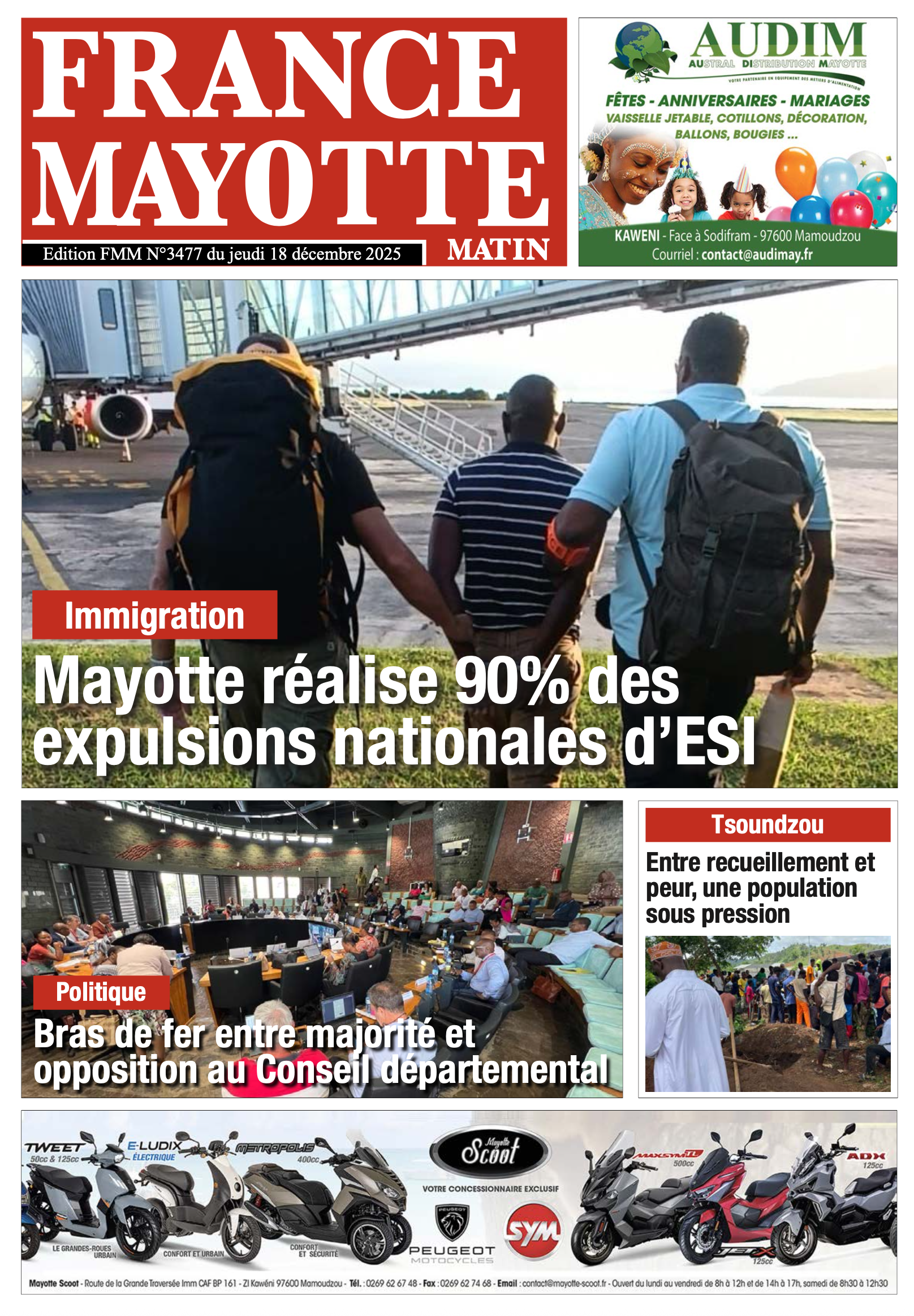 Votre France Mayotte Matin vient de paraître