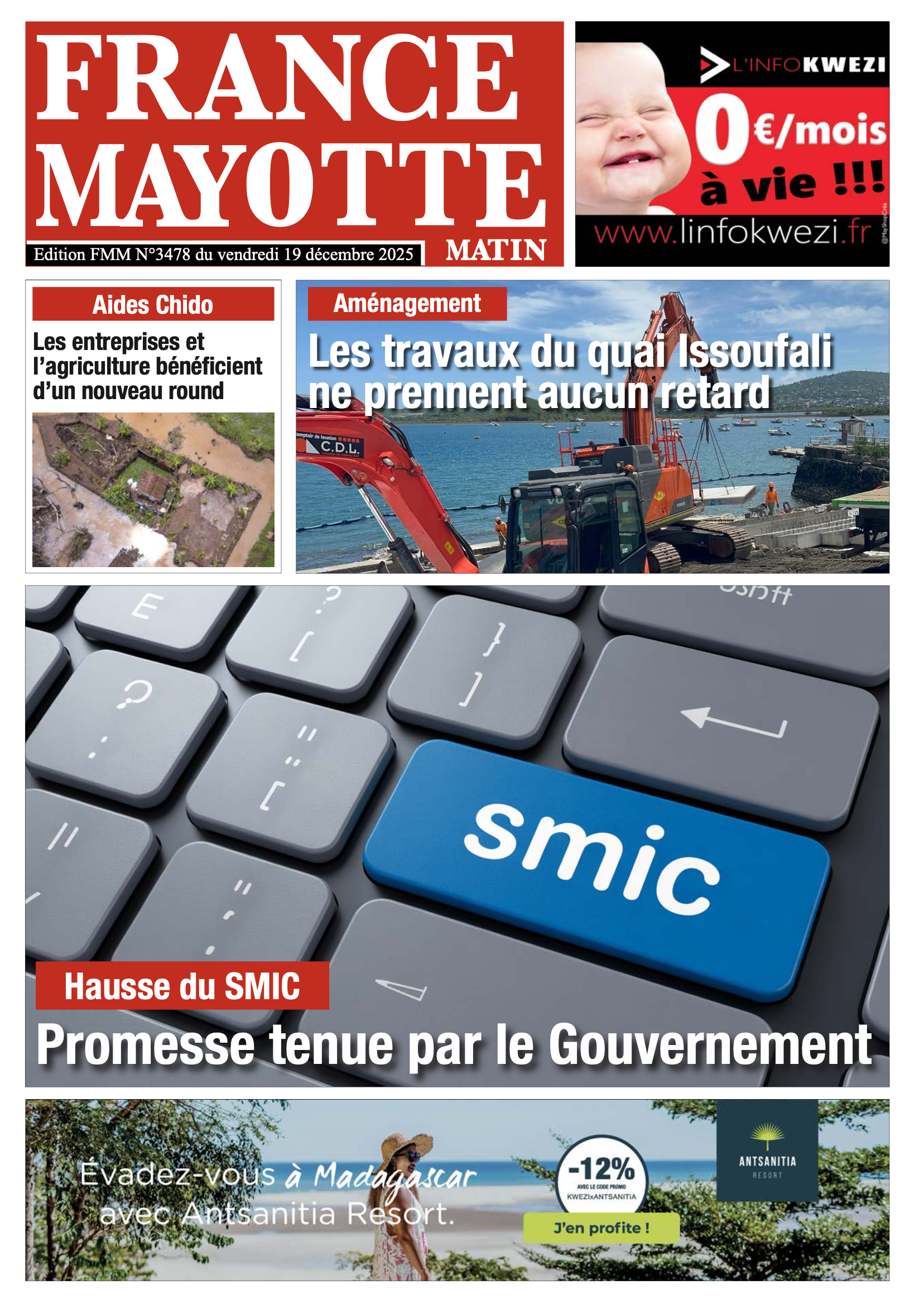 Votre France Mayotte Matin vient de paraître