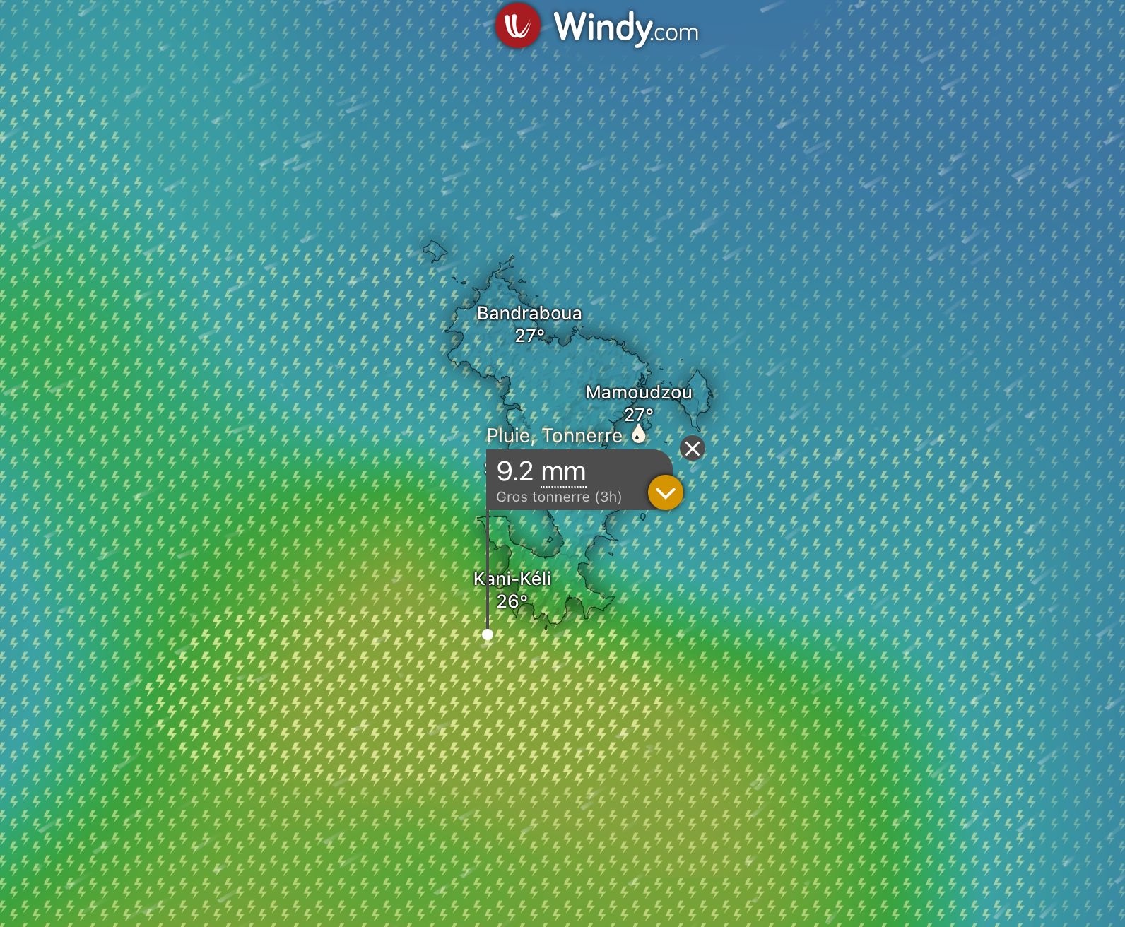 Fortes pluies et orages : Mayotte placée en vigilance jaune